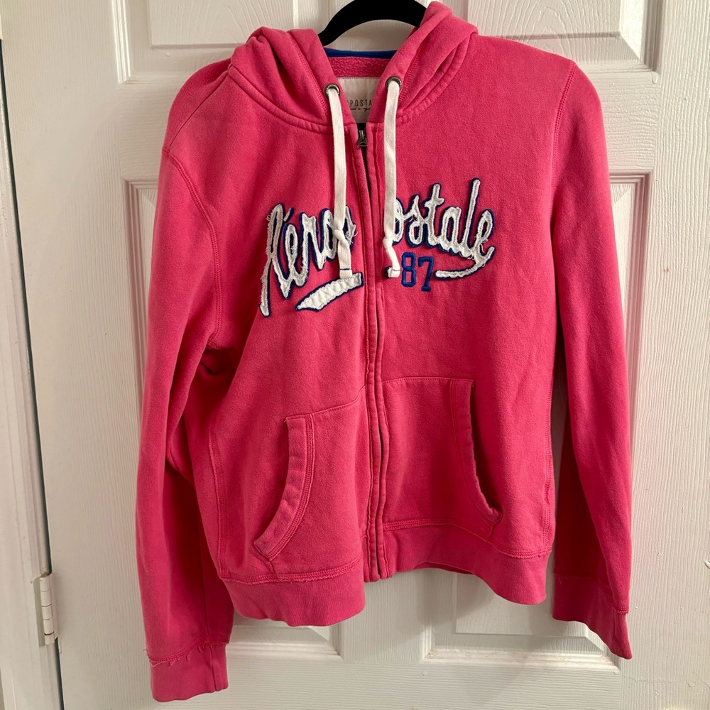 Aeropostal Vintage Full Zip Hoodie Jacket Size XL